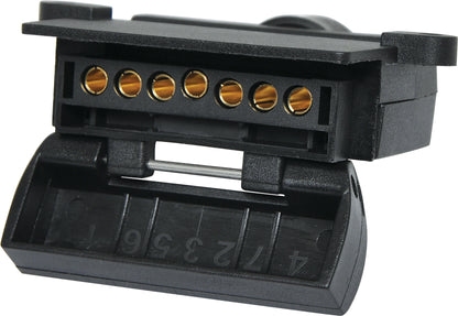 DC Power Connector 7 Pin Flat Trailer Socket Chassis Mount P8093