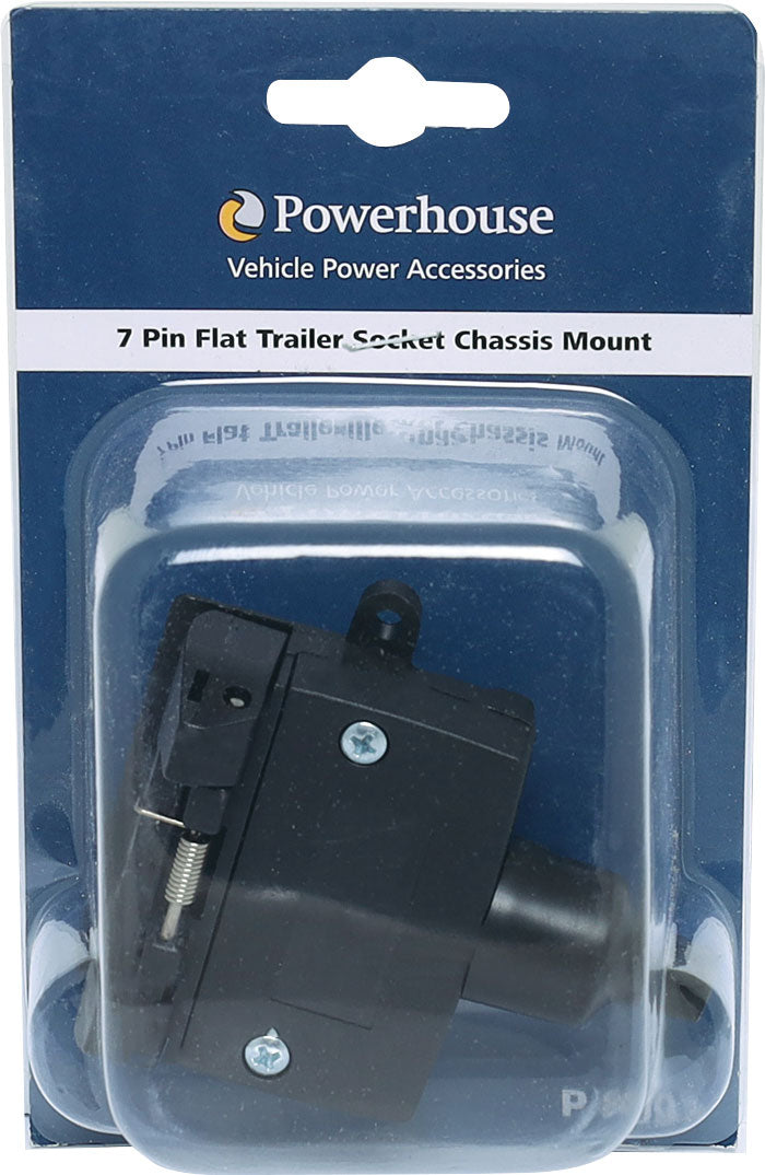DC Power Connector 7 Pin Flat Trailer Socket Chassis Mount P8093