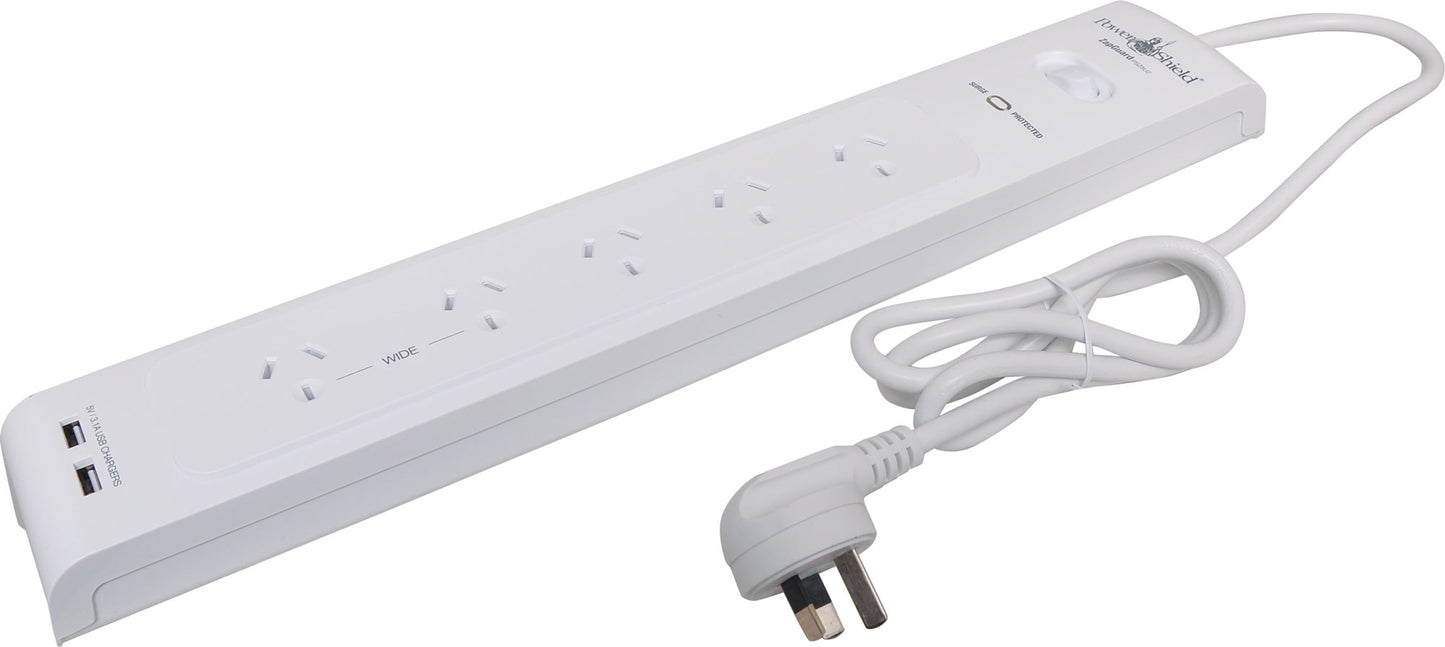 Power Board 5 Way PSZ5U2 Zapguard Surge Protected P8154