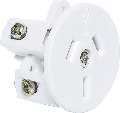 Mains Socket 3 Pin 10A Flush Mount (Rear Wire Entry) P8243