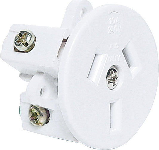 Mains Socket 3 Pin 10A Flush Mount (Rear Wire Entry) P8243