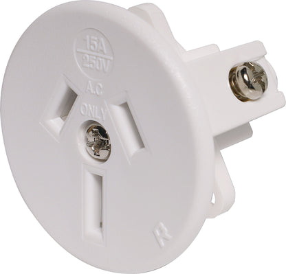 Mains Socket 3 Pin 15A Flush Mount (Rear Wire Entry) P8245A