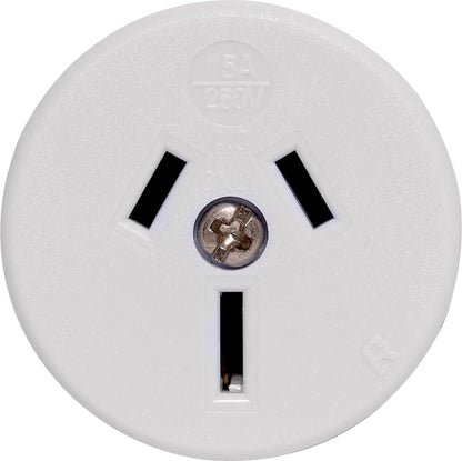 Mains Socket 3 Pin 15A Flush Mount (Rear Wire Entry) P8245A