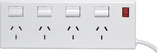 Mains Power Board Switched 4 Way P8267B