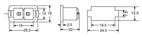 Fig 8 C8 2.5A Snap-In Chassis Mains Socket P8303