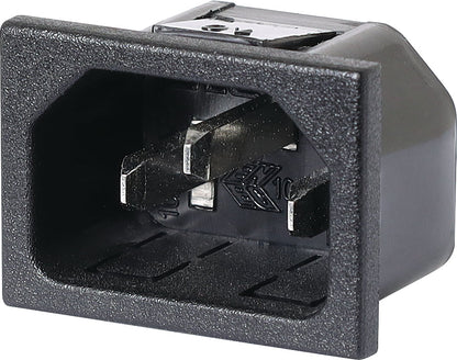 C14 Male Socket Chassis Snap-In 10A IEC P8321B
