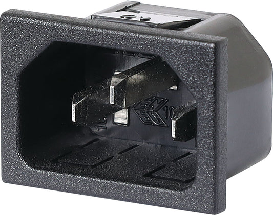 C14 Male Socket Chassis Snap-In 10A IEC P8321B