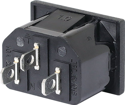 C14 Male Socket Chassis Snap-In 10A IEC P8321B