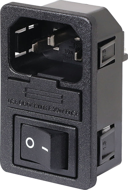 IEC Male Chassis Snap In Fused On/off Switch 10A P8341