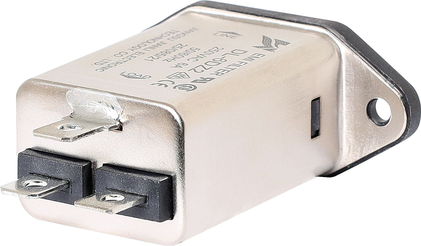 C14 Male Socket Chassis Mount EMI Filter 6A IEC P8352A