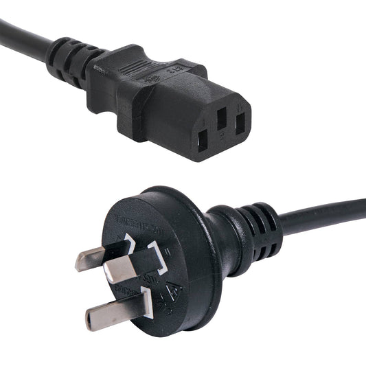 Appliance Mains Power Cable IEC C13 7.5A 3 Pin 2m Black P8438