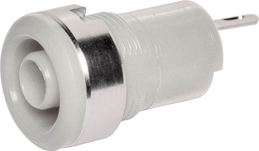 Banana & Binding Posts  Banana Socket Safety Type White P9269
