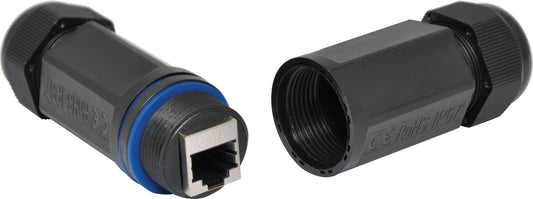 Modular RJ Connectors IP67 In-Line Weatherproof Cat6 Joiner P9304