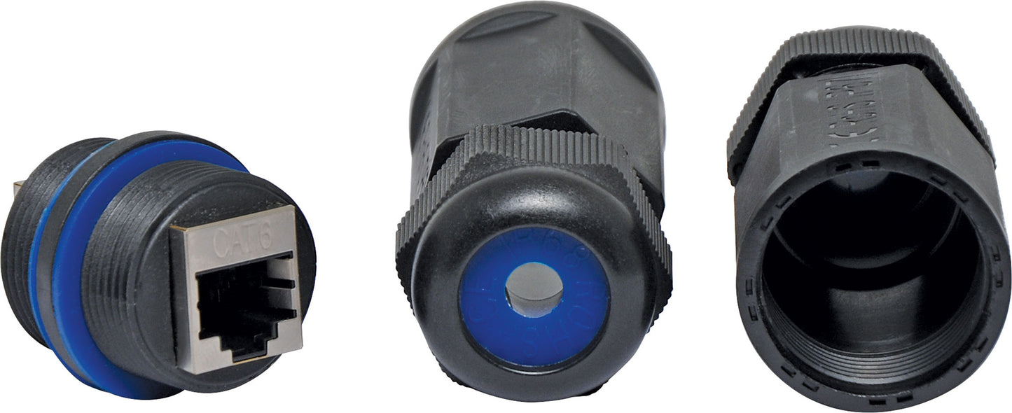 Modular RJ Connectors IP67 In-Line Weatherproof Cat6 Joiner P9304