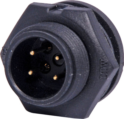 Circular Connectors 4 Pin 5A Screw-On Male PCB IP67 Waterproof Plug P9424