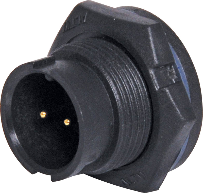 Waterproof Plug 2 Pin 5A Locking Male Chassis IP67 P9462