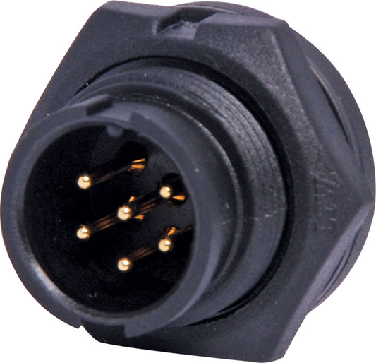 Circular Connector 6 Pin 5A Locking Male Chassis IP67 Waterproof Plug P9466A