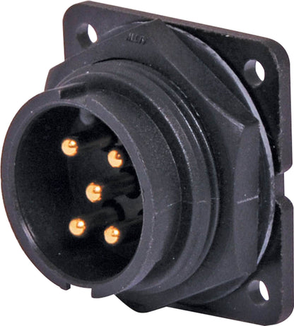 Circular Connector 5 Pin 20A Locking Male Chassis IP66 Waterproof Plug P9615