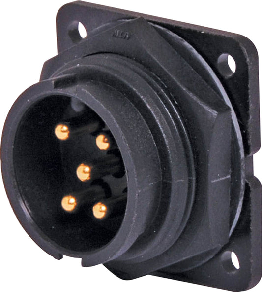 Circular Connector 5 Pin 20A Locking Male Chassis IP66 Waterproof Plug P9615