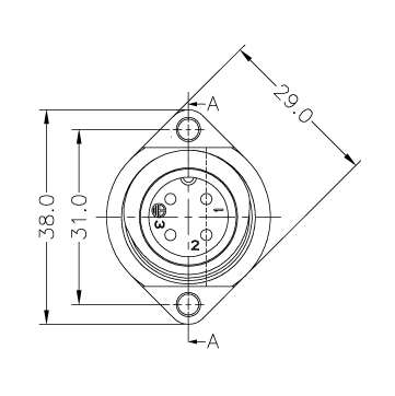 Circular Connectors IP67 Rated 12A 4 pin Male Screw type chassis P9757