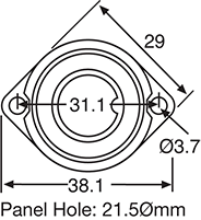 Circular Connectors 4 Pin 12A Screw On Female Line IP67 Waterproof P9758
