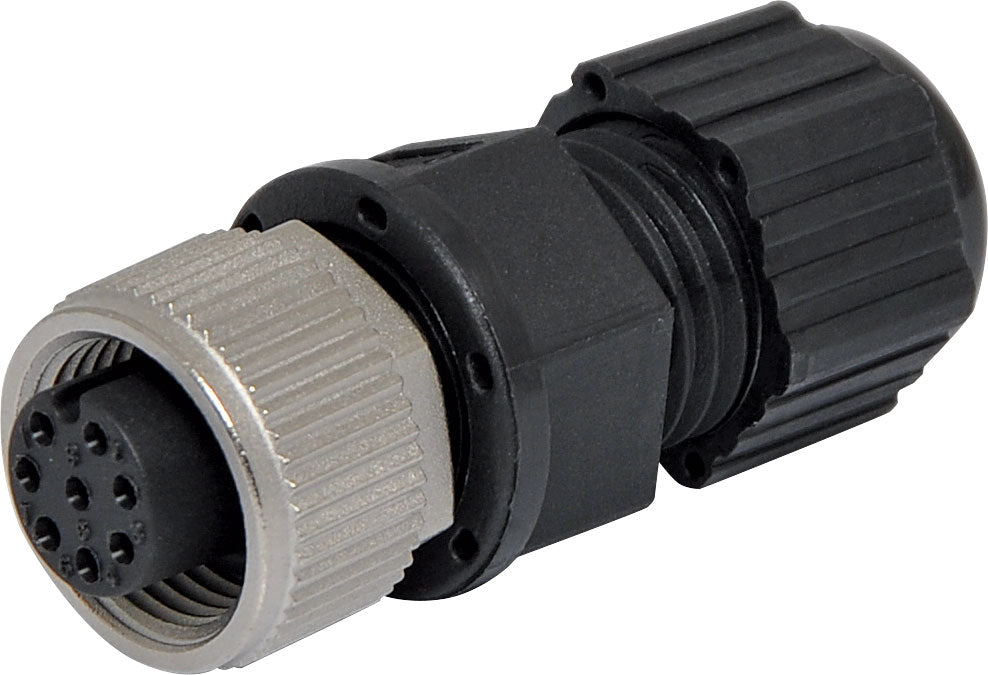 Circular Connector 8 Pin 5A M12 Screw On Line Female IP68 Waterproof P9848A