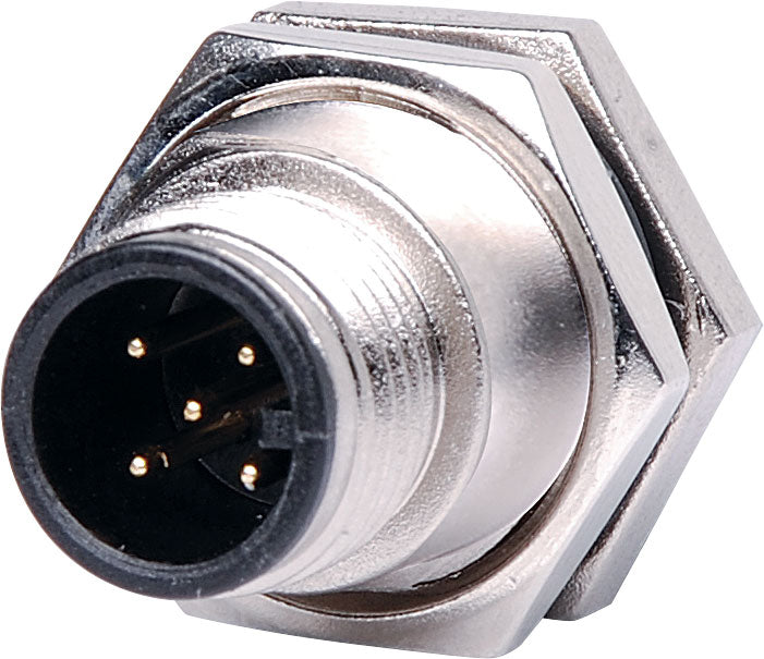 Circular Connector 5 Pin 4A M12 Screw-On Chassis Male IP68 Waterproof P9850