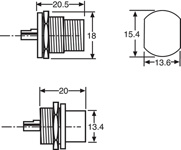 Screw-On Chassis Female IP68 Waterproof 4 Pin 4A M12 P9864A