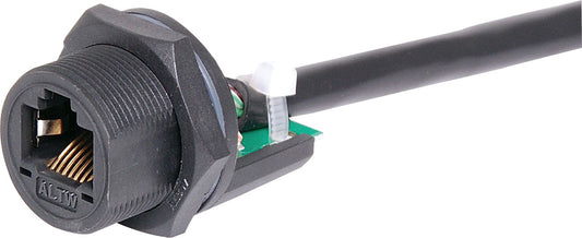Modular RJ Connectors 8P8C RJ45 Screw-On Fem. Chassis With Fly Lead IP67 Waterproof PA9706A