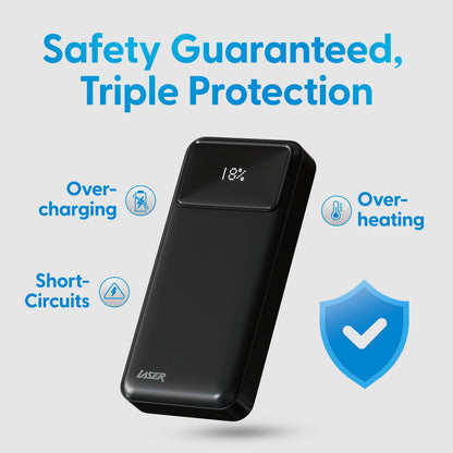 Laser Powerbank 20000mah Black PB-20K24BK