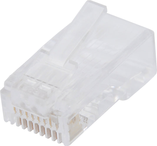 Modular RJ Connector RJ45 Modular Plug Cat6 Through Hole 8P8C Pk 100 PC1389