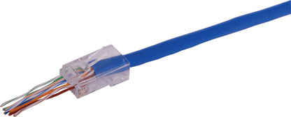 Modular RJ Connector RJ45 Modular Plug Cat6 Through Hole 8P8C Pk 100 PC1389