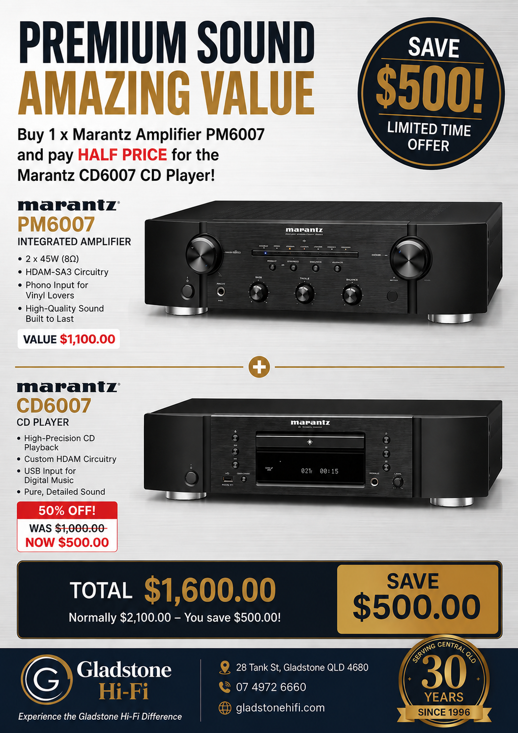 Marantz PM6007 Integrated Amplifier HIFPM6007BK