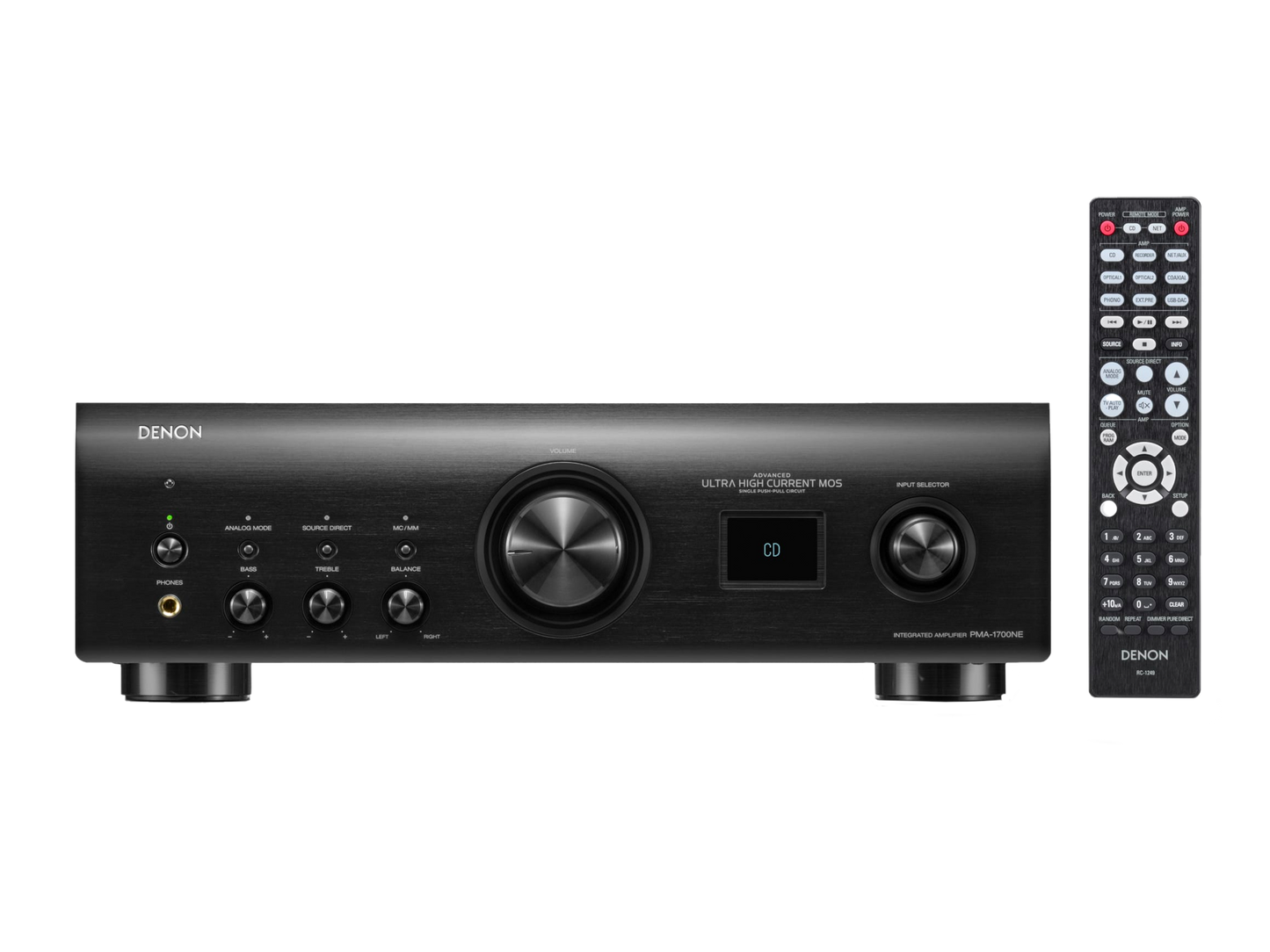 Denon PMA-1700NE 2 Ch. 140W integrated Amplifier with USB-DAC (Black) PMA1700NE