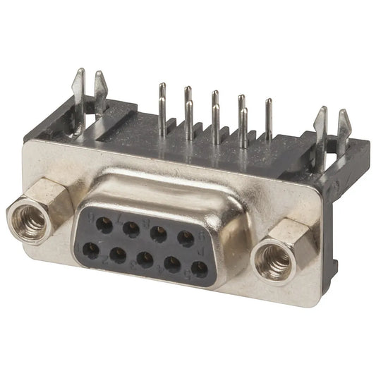 DB9 Socket Right-Angle PCB Mount Computer Connector PS0806