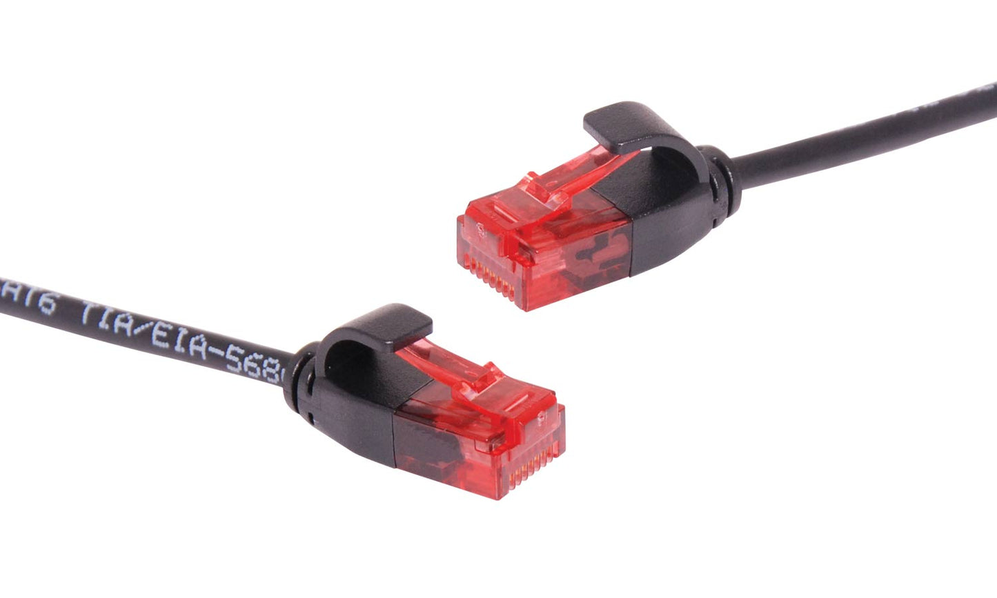 Ethernet Patch Cable Cat6 UTP Ultra Thin Black 0.25m PS1599B