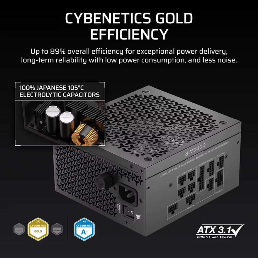 Corsair 1000w Full Modular Atx3.1 Power Supply PSCP-RM1000X-SF-25