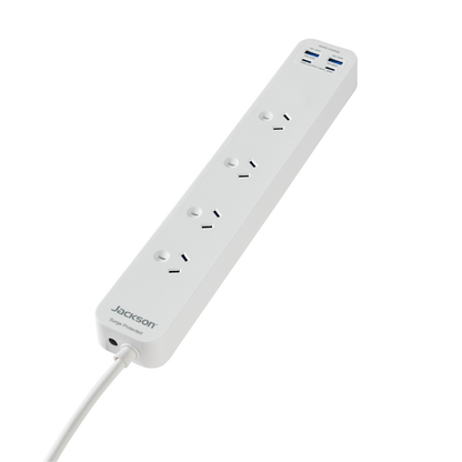 Mains 4 Way Powerboard Surge 2xusb-a Qc 3.0 2x Usb-c Pd Fast Charge P20w44w