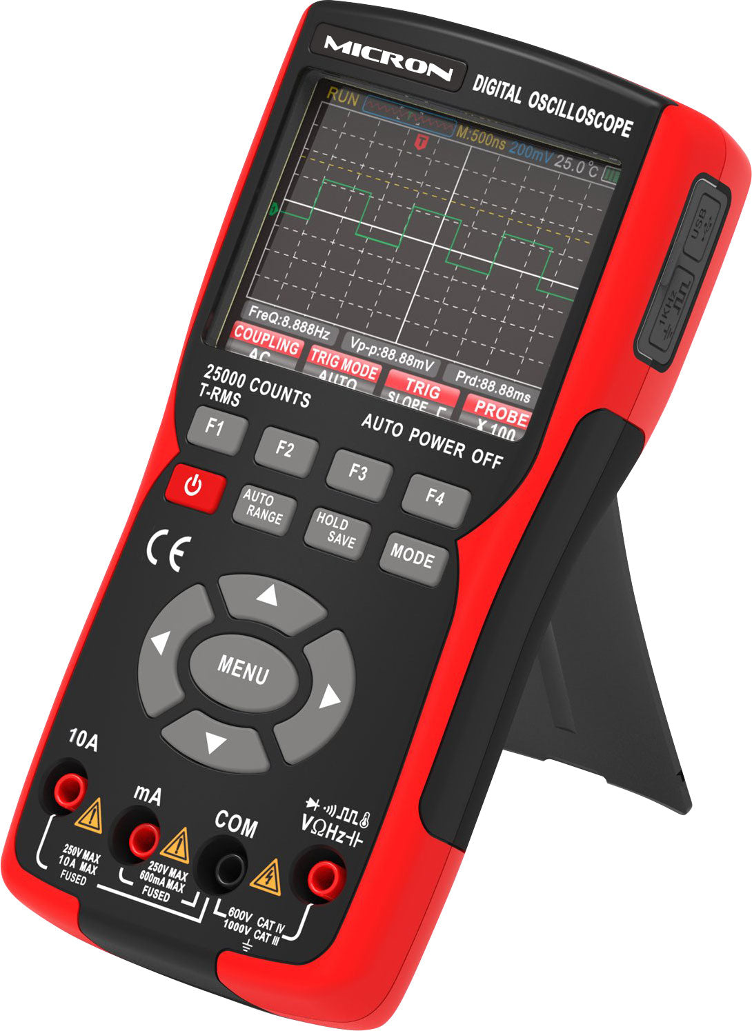 Oscilloscope & Digital Multimeter 50mhz Lcd Hand Held Q0102A