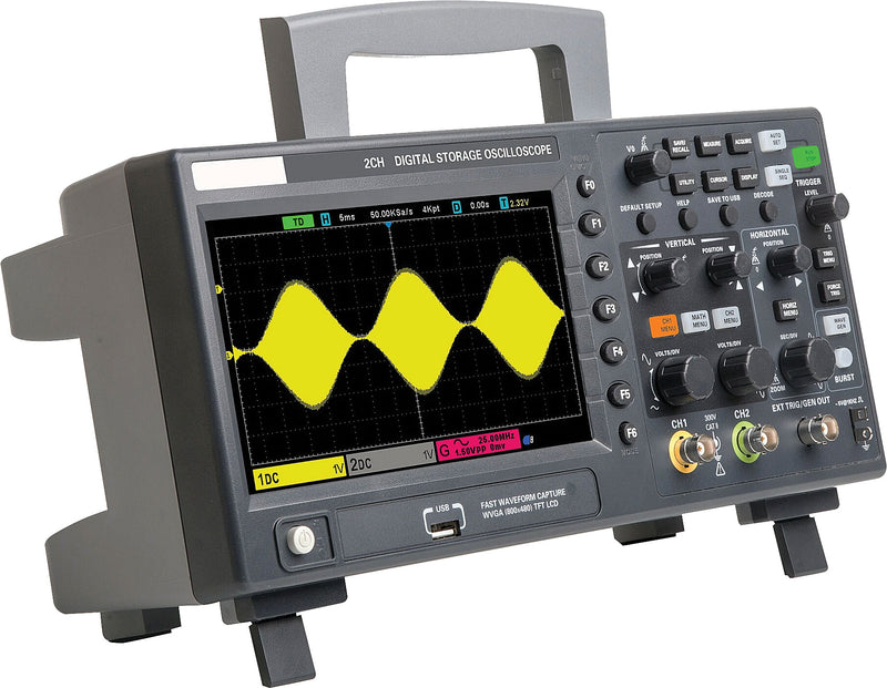 Oscilloscope & Waveform Generator 100mhz Lcd Digital Storage Q0203B