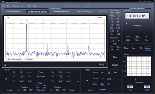 Oscilloscope 12MHz Dual Channel PC Signal Generator Q0207