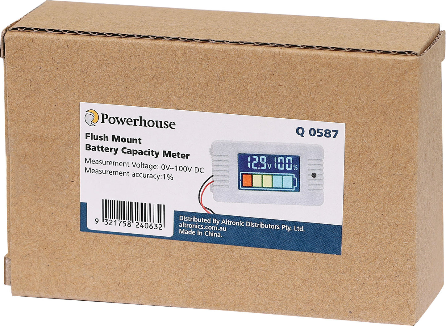 Battery Monitoring Flush Mount Battery Capacity Meter Q0587