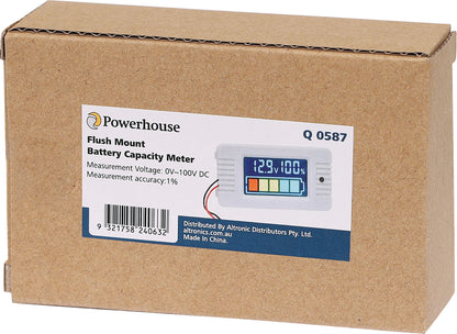 Battery Monitoring Flush Mount Battery Capacity Meter Q0587