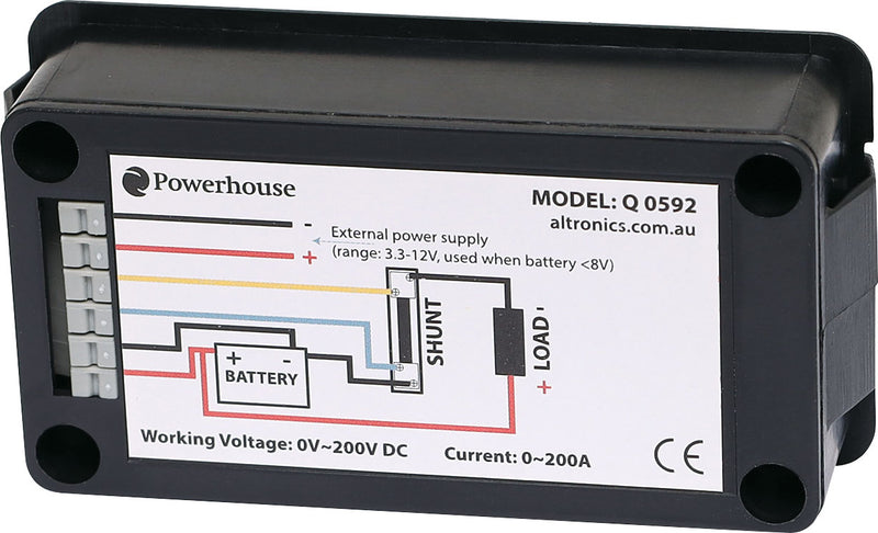 Panel Mount Multi-Function Digital Power Meter With 200A Shunt Q0592