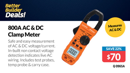 Clamp Meter High Current AC/DC 800A Q0965A