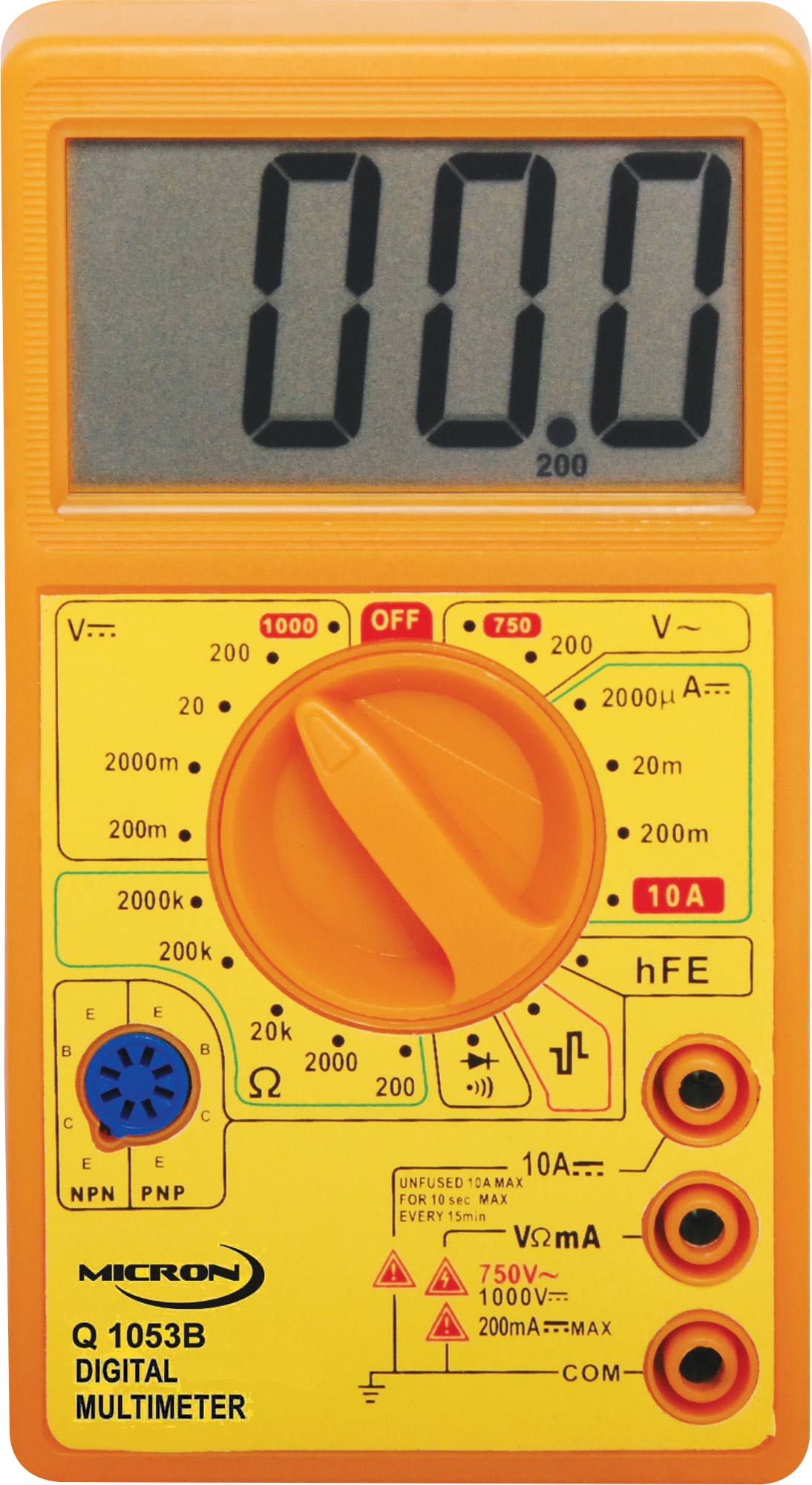 Com Multimeter Multimeter 19 Range Digital Multimeter With Transistor Test Q1053B ...