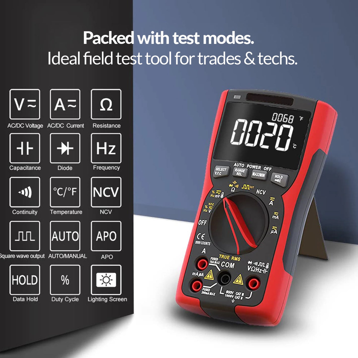 Multimeter Autoranging True RMS Digital Multimeter Q1068A