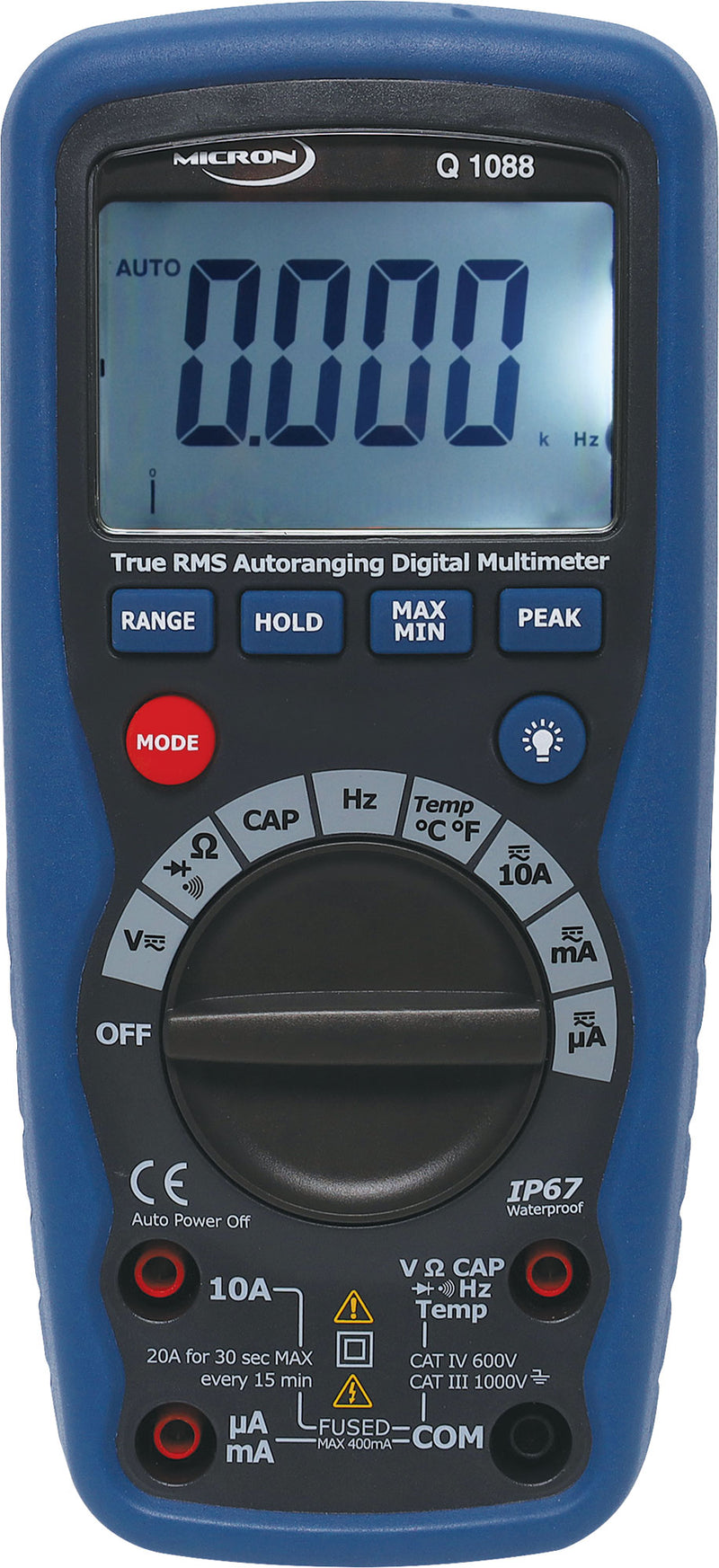 Digital Multimeter IP67 Waterproof True RMS Q1088