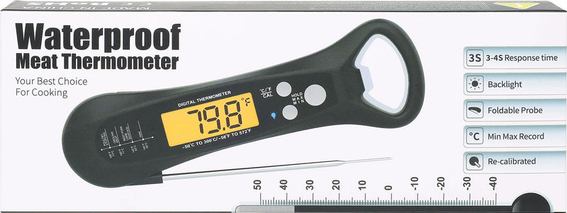 Spike Probe Thermometer with Bottle Opener Q1278B