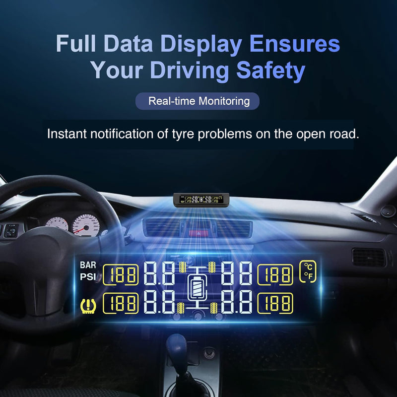 Tyre Pressure Sensor Monitor System Wireless Q1300